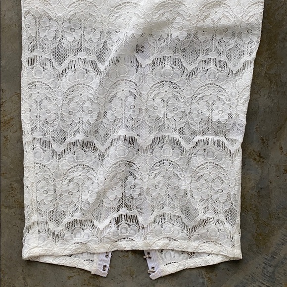 Asilio ivory lace midi skirt size XS NWT *FLAW SEE PICS - Picture 14 of 16